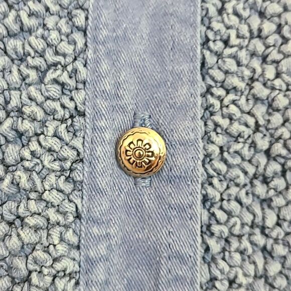 Vintage D. Frank 2 PC Sleeveless Denim  Tie Back Maxi Dress with Jacket Size 10 - Picture 6 of 16